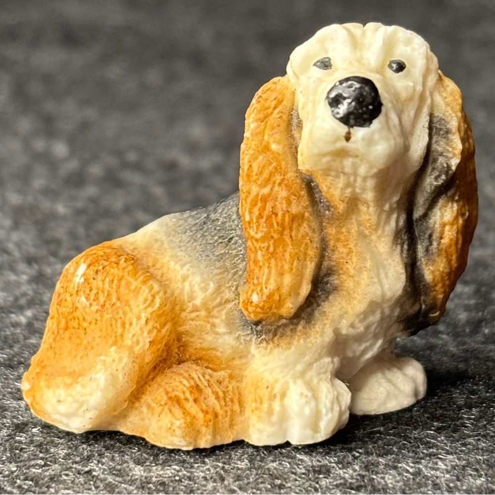 Miniature Ceramic Dog Figurine (OR Up-cycle/Convert to Ornament or Magnet)